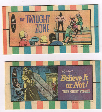 2 mini-comicbooks;the twilight zone, 1974 Ripley's believe it or not,1972